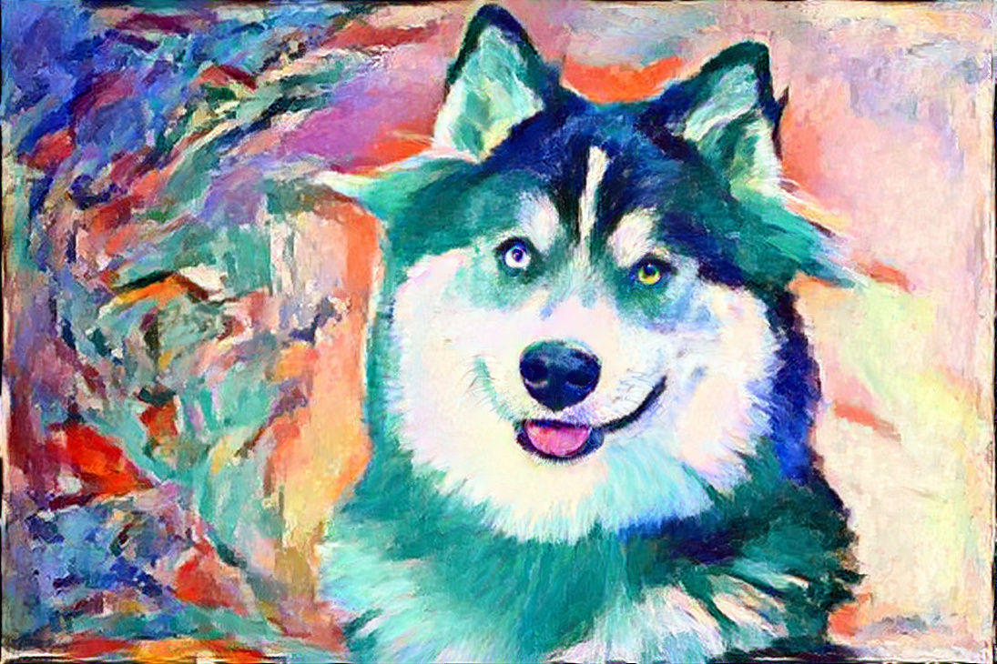 Artistic Silly Smiley Dog