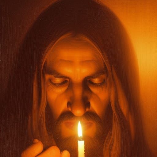 Candle light meditation AI Generated Artwork NightCafe Creator