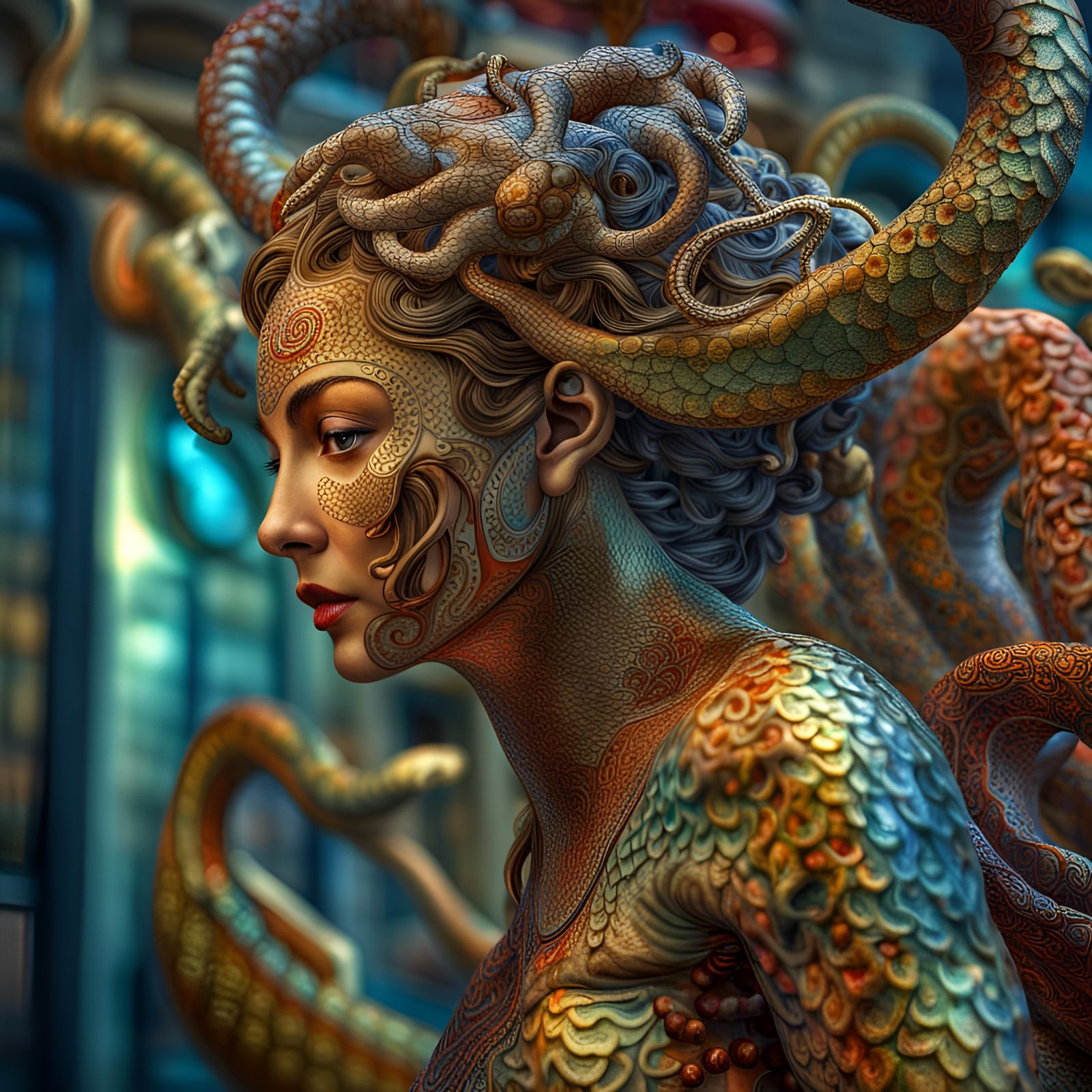 Hydra girl - AI Generated Artwork - NightCafe Creator