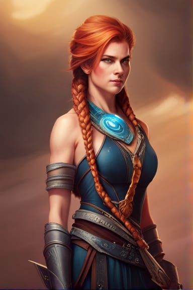 Aloy mixed with Amy Adams - AI Generated Artwork - NightCafe Creator