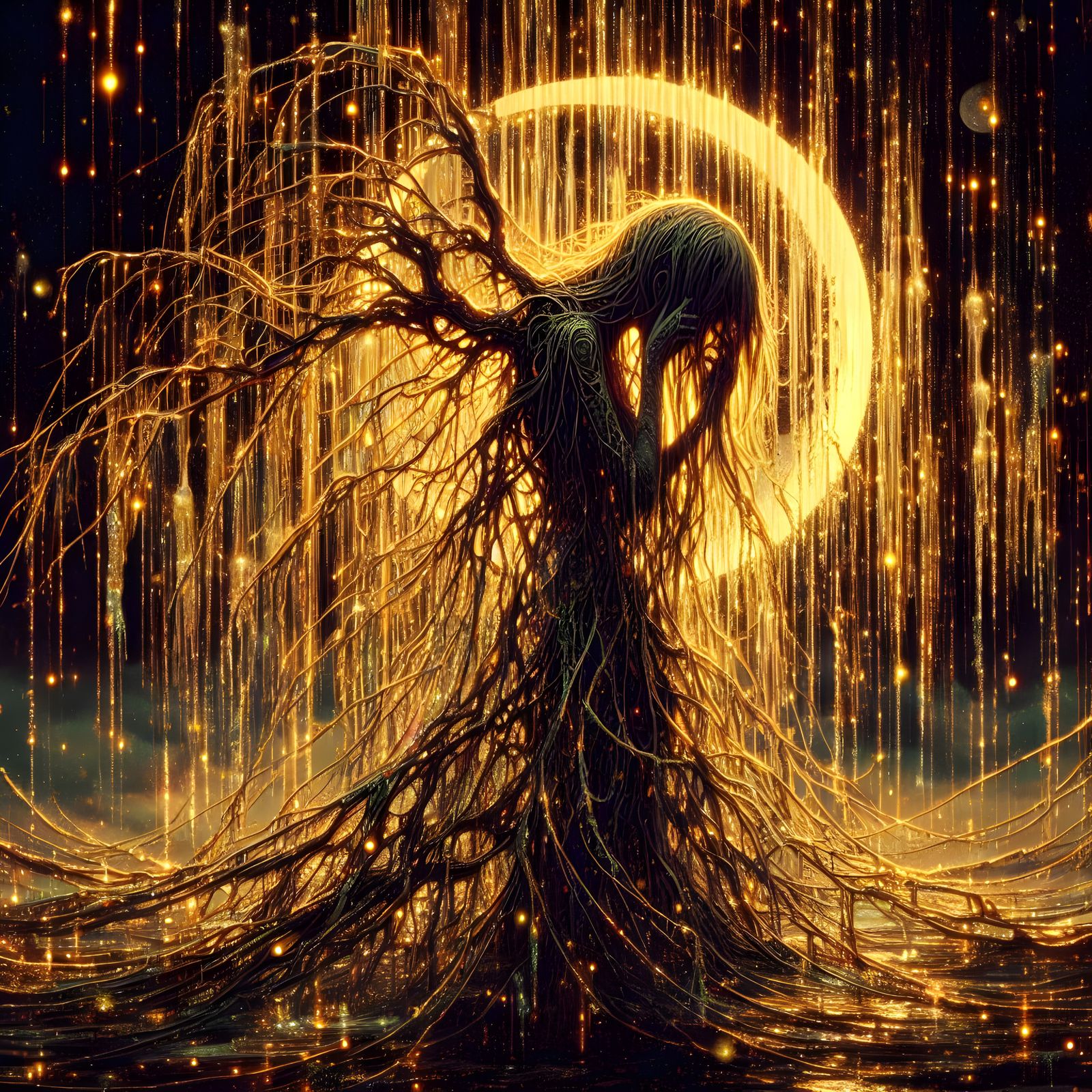 I, the half-mad mourner of the buried days.