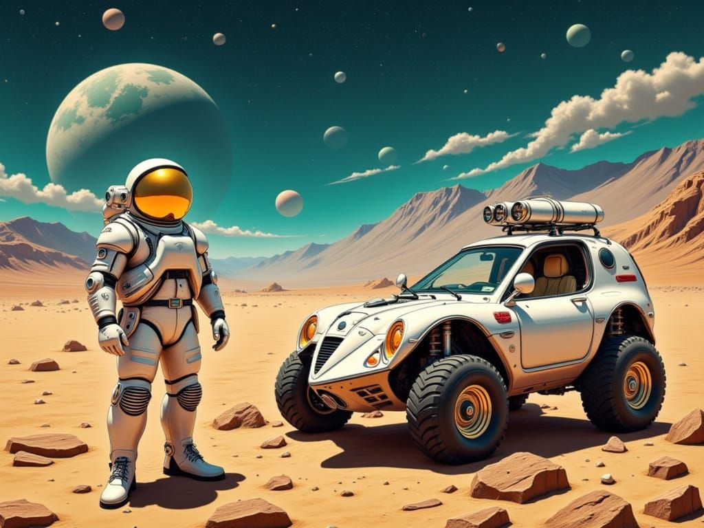 Cosmonaut and his Rover