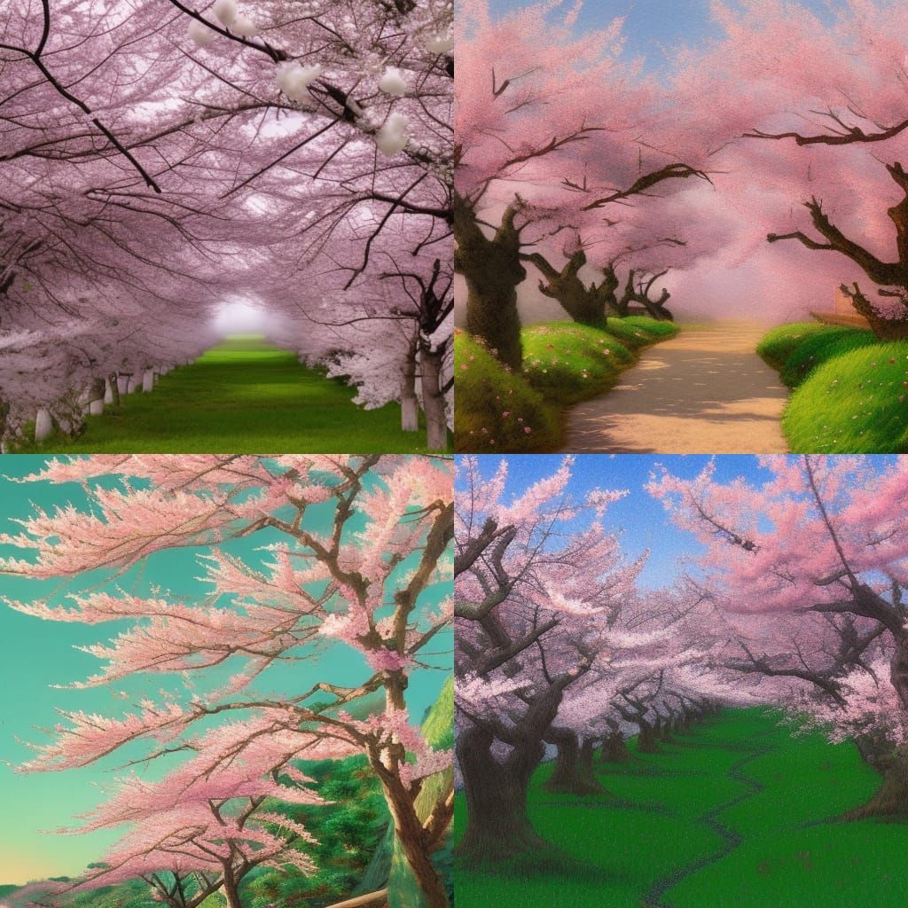 Peach blossom trees