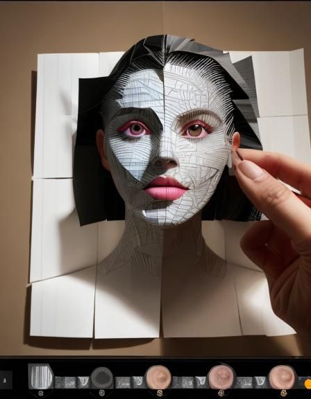 Spotlight on face. Brighten face, increase contrast. Add det...
