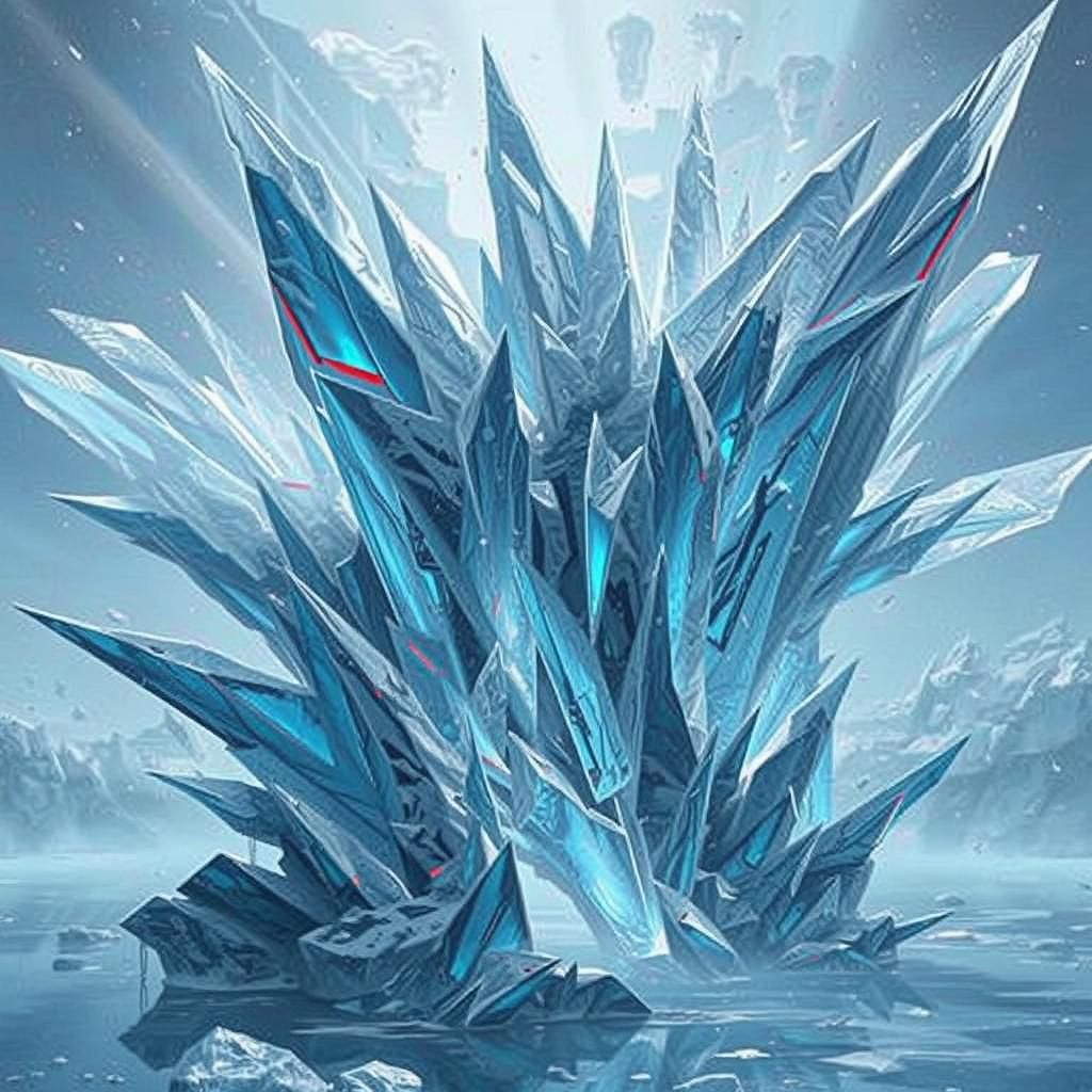 Crystal Ice Cavern: Ethereal Red Glow