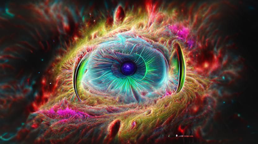 The Eye of Cosmos 8K 3D 8k resolution beautiful colourful