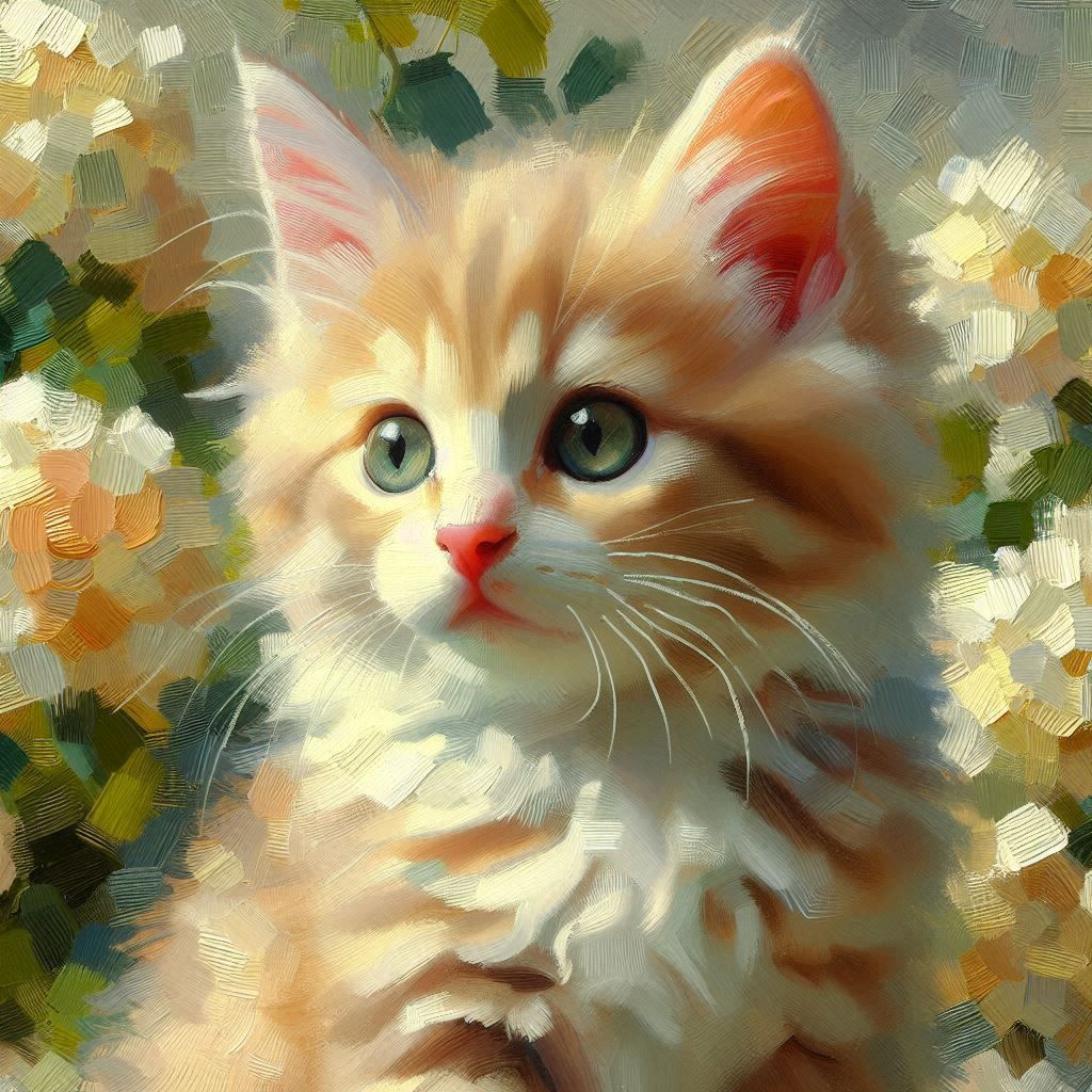 A Kitten Amongst Blossoms