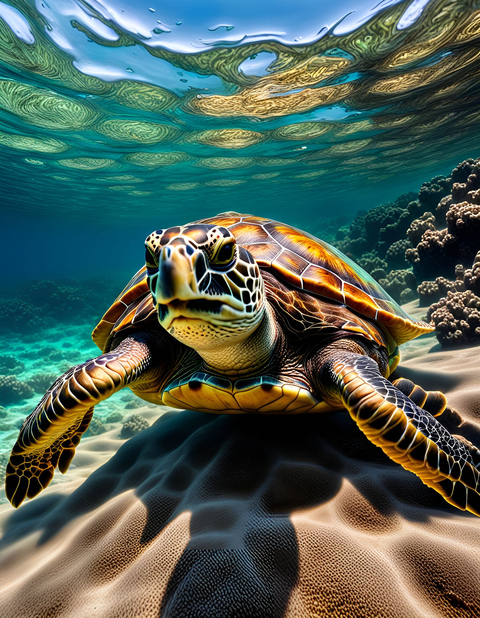 Hawaiian Sea Turtle …