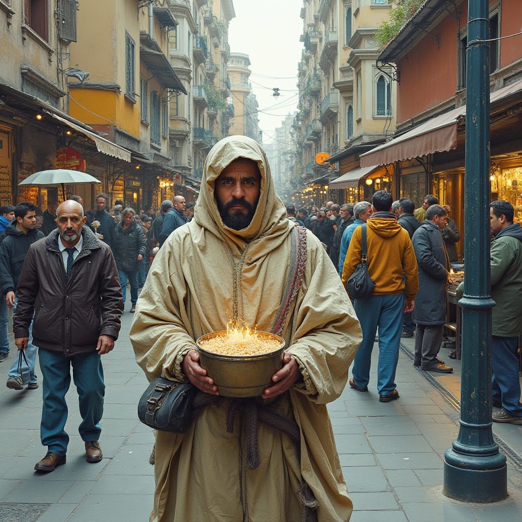 Golden Unicorn Sails Through Celestial Realms, Stars and Fai...