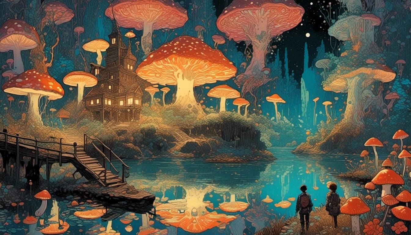 Home Of The Shroom Wizard - AI Generated Artwork - NightCafe Creator