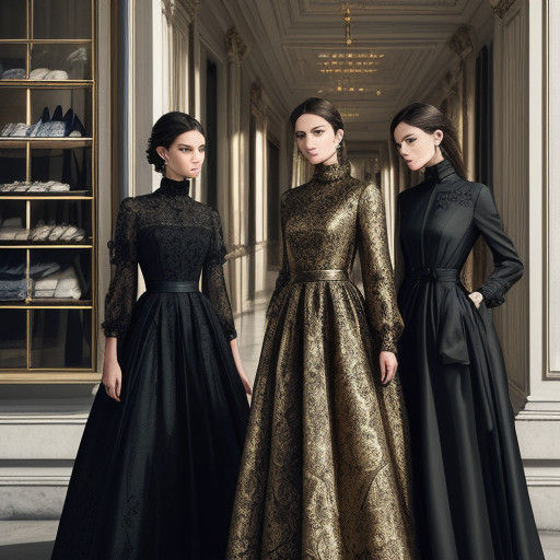 Stunning Family of Fashionistas Pose before Luxurious Storef...