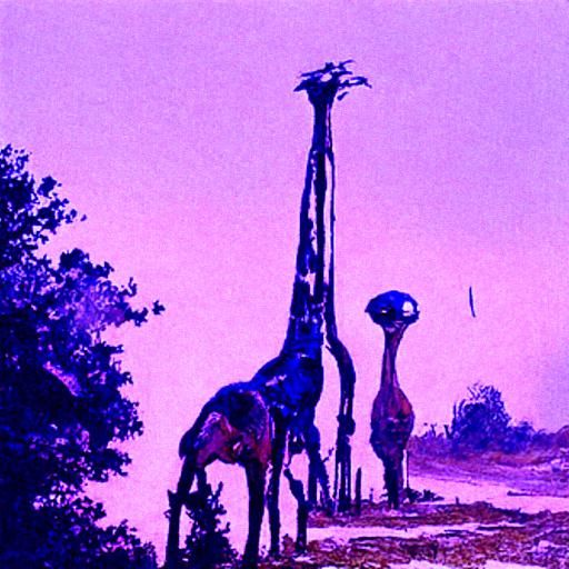 A giraffe looked at me