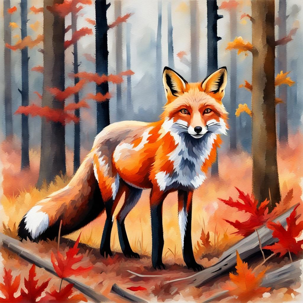 Red Fox in fall