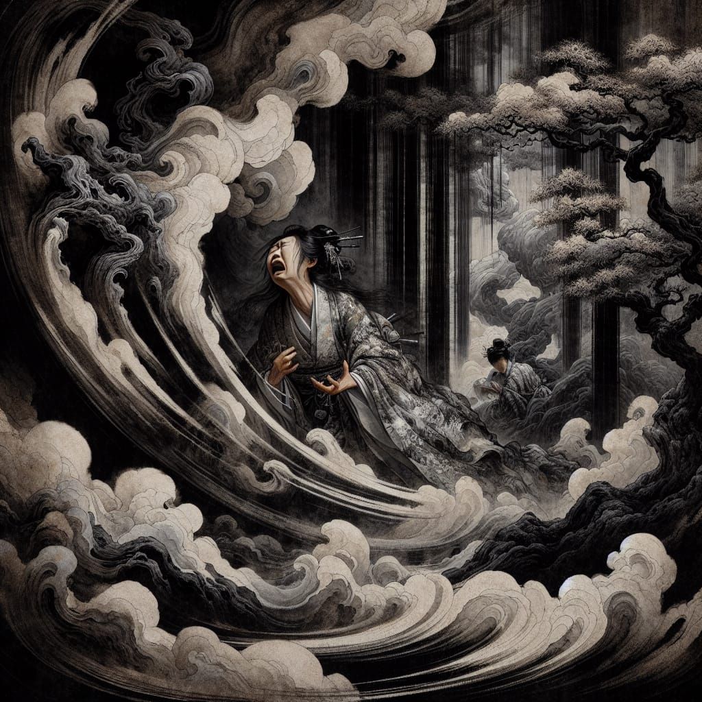 Create an intricate high-resolution digital artwork reflecti...