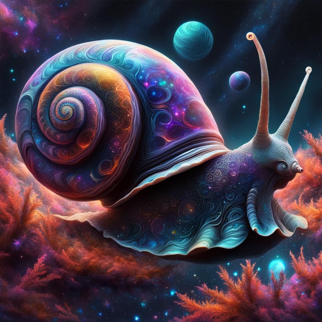 Space Snail - AI Generated Artwork - NightCafe Creator