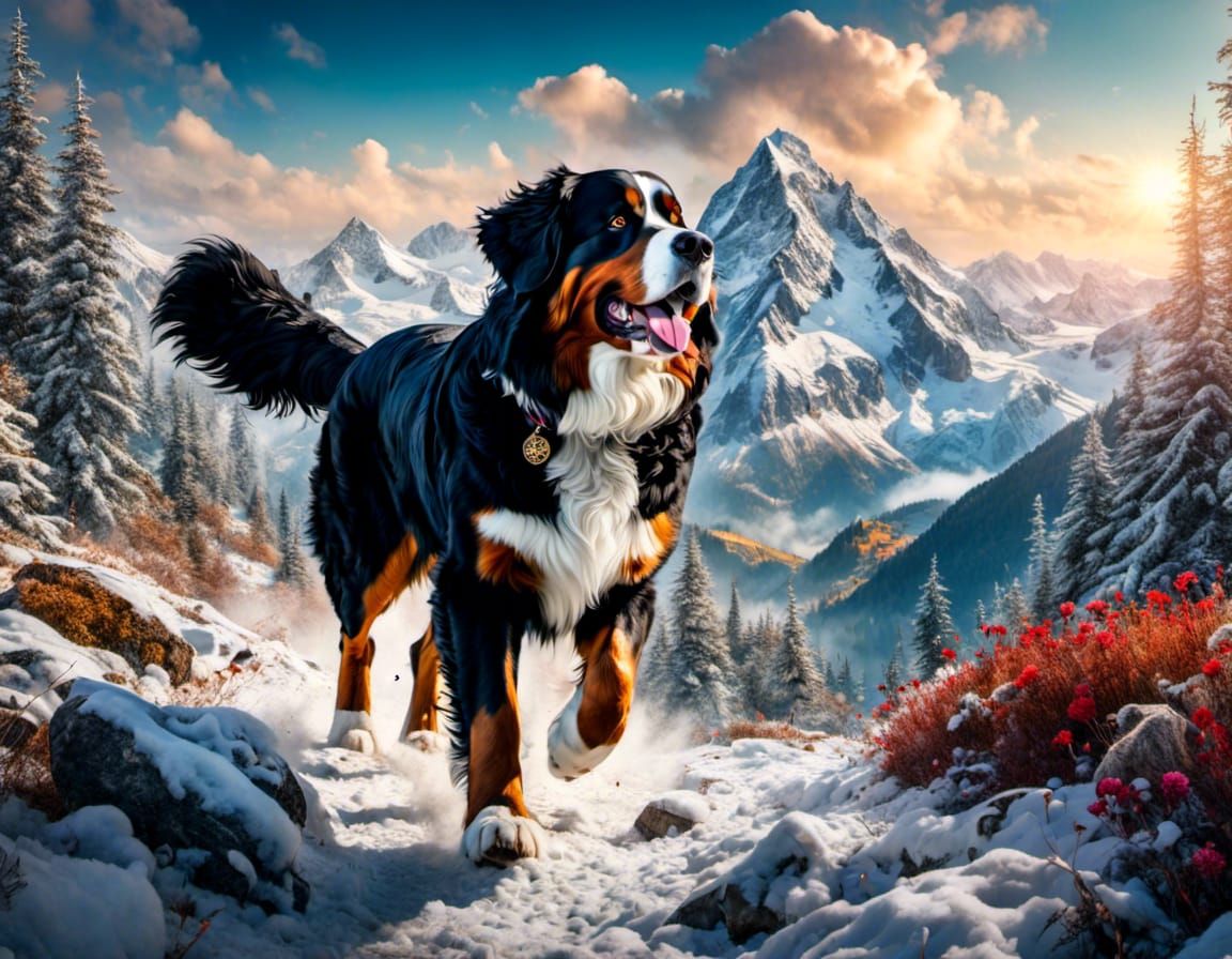 Bernese Mountain Dog   by @JavilWoo