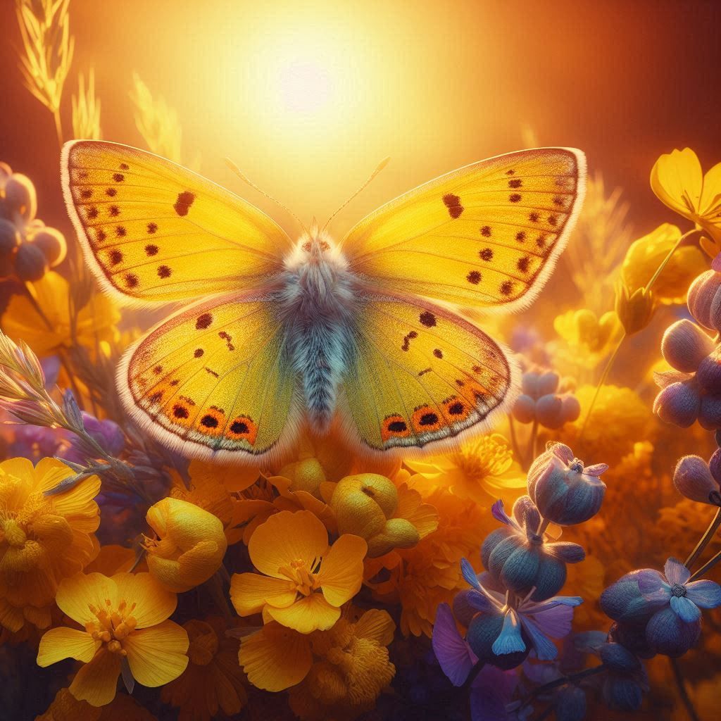 yellow butterfly.