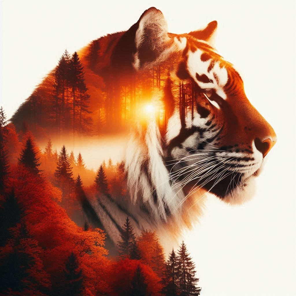 double exposure beautiful fantasy portrait landscape..