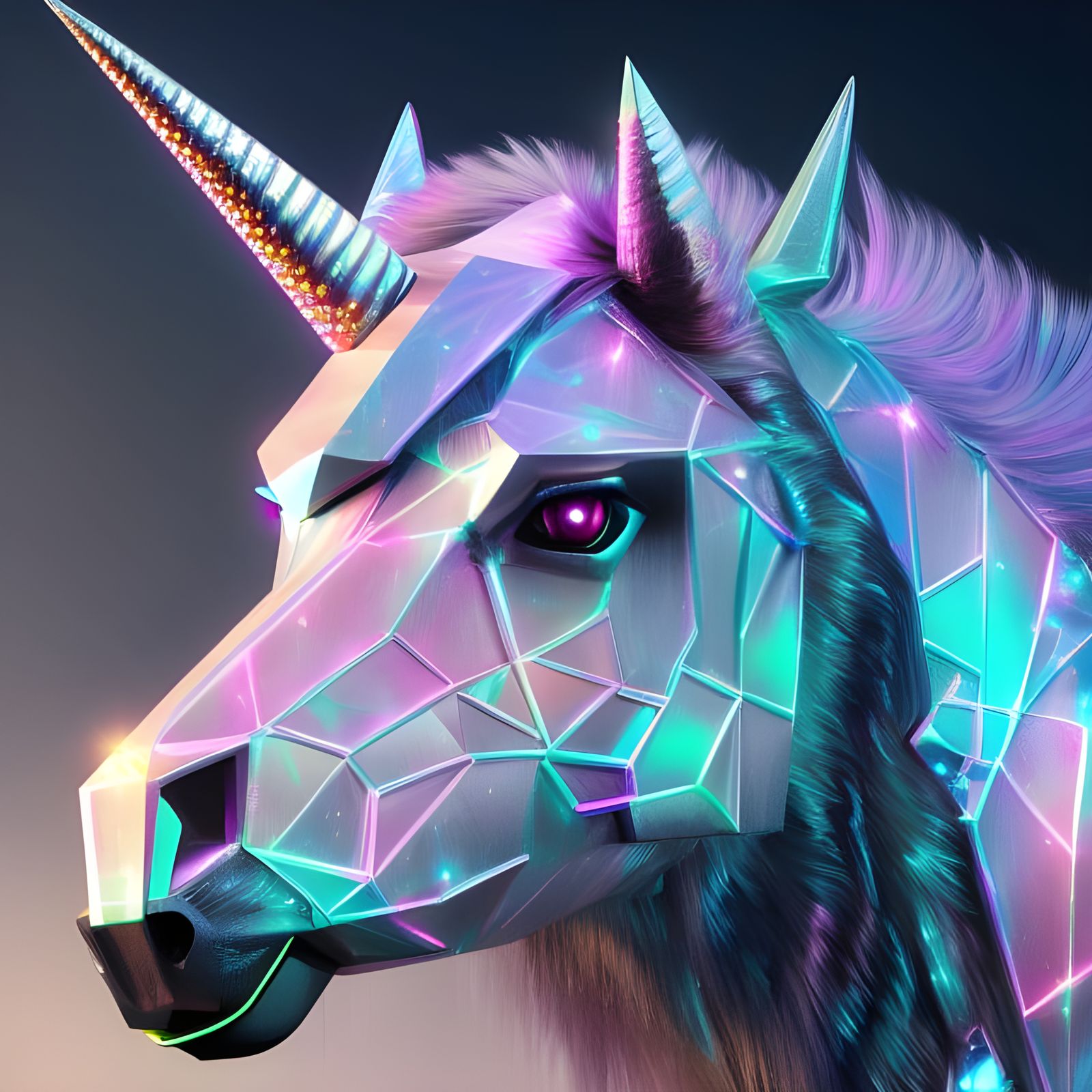 Diamond Unicorn - AI Generated Artwork - NightCafe Creator