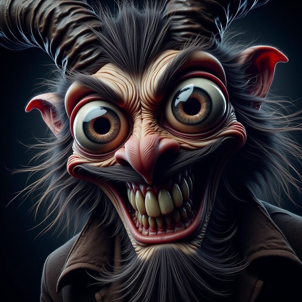 <lora:-Lunatic-:1.0> The troll under the bridge in the 3 bil...