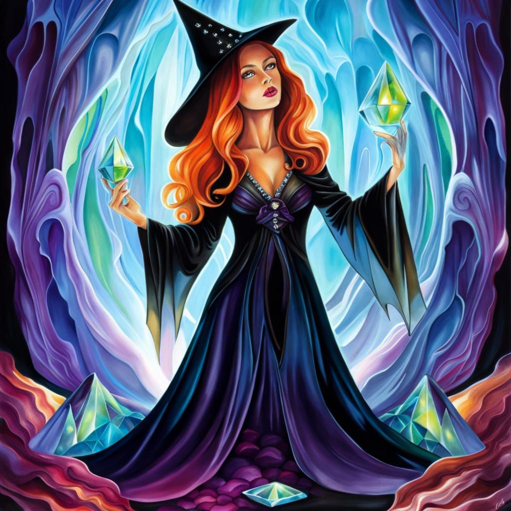 Alcohol ink illustration, a mysterious cloaked figure inside...
