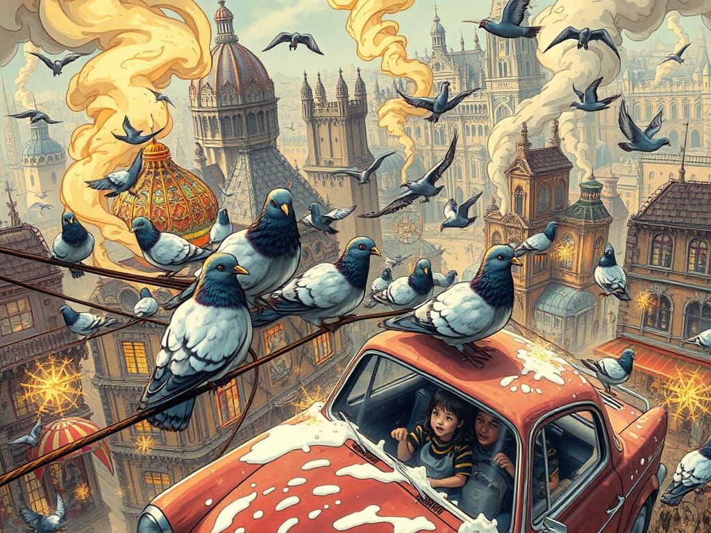 Unlikely friends - everyday enemies- When you have annoyed the pigeons