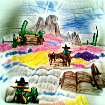 Heavenly Landscape From My Cowboy Wild Imagination Crayola A...