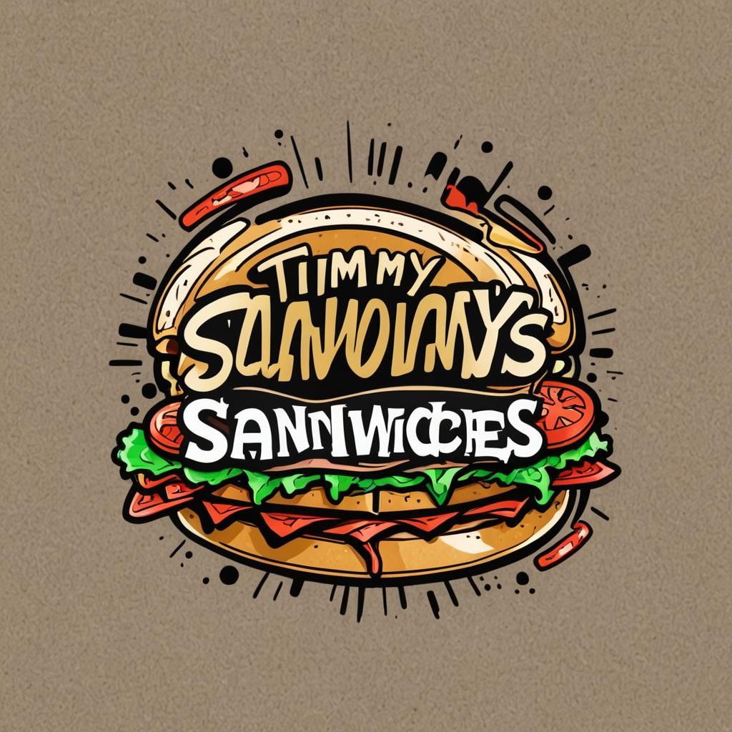 A clipart logo of a Sandwich company called TimmyToms Sandwi...