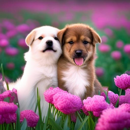 Cute puppies - AI Generated Artwork - NightCafe Creator