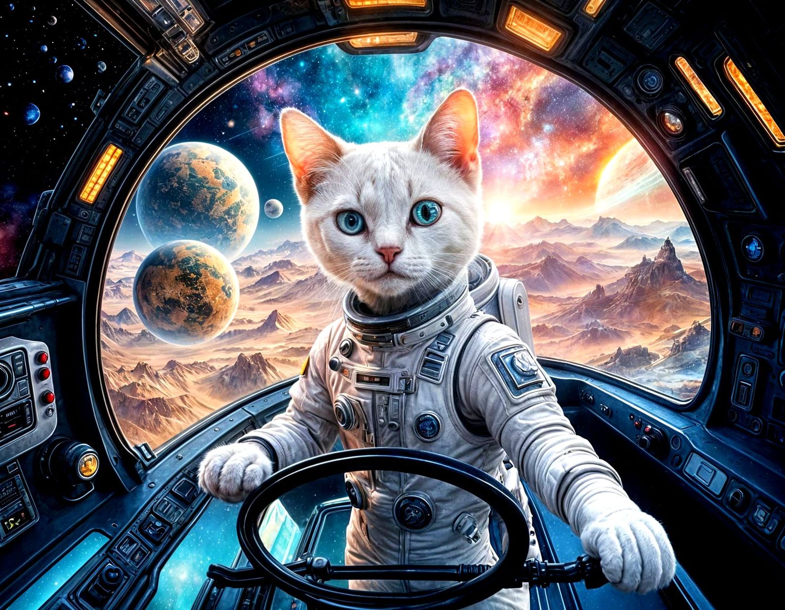 Stellar Paws: The Space Cat Saga  by @Marijana