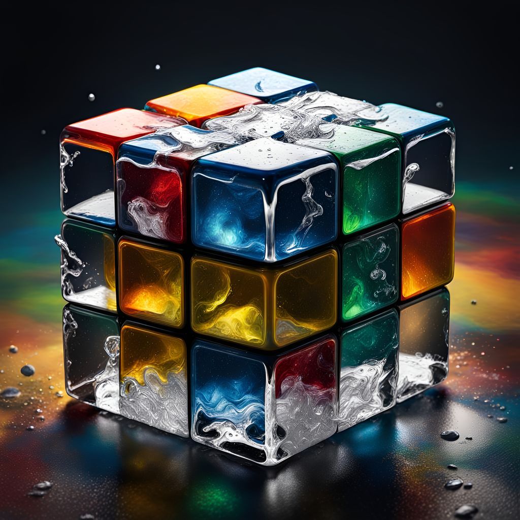 Rubik's Cube Ice Sculpture  by @Jenna Ivy