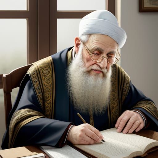 A Jewish Rabbi Engages in Conversation with a Fellow Jew Sur...