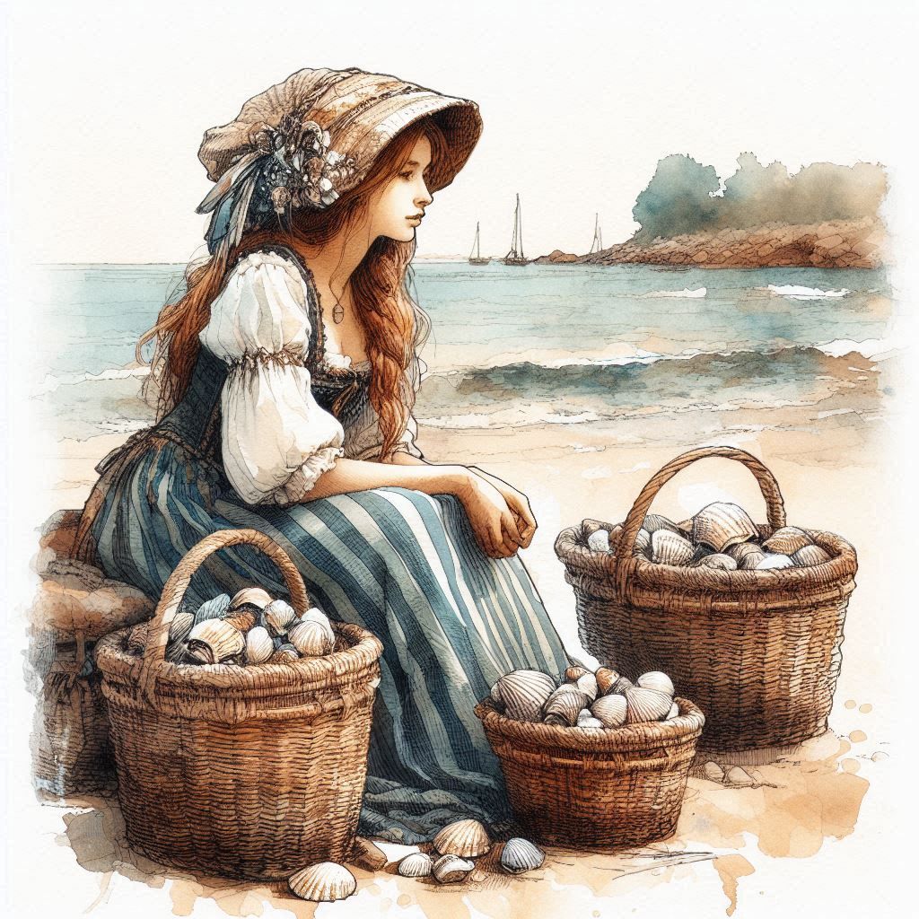 Breton shell fisherwoman