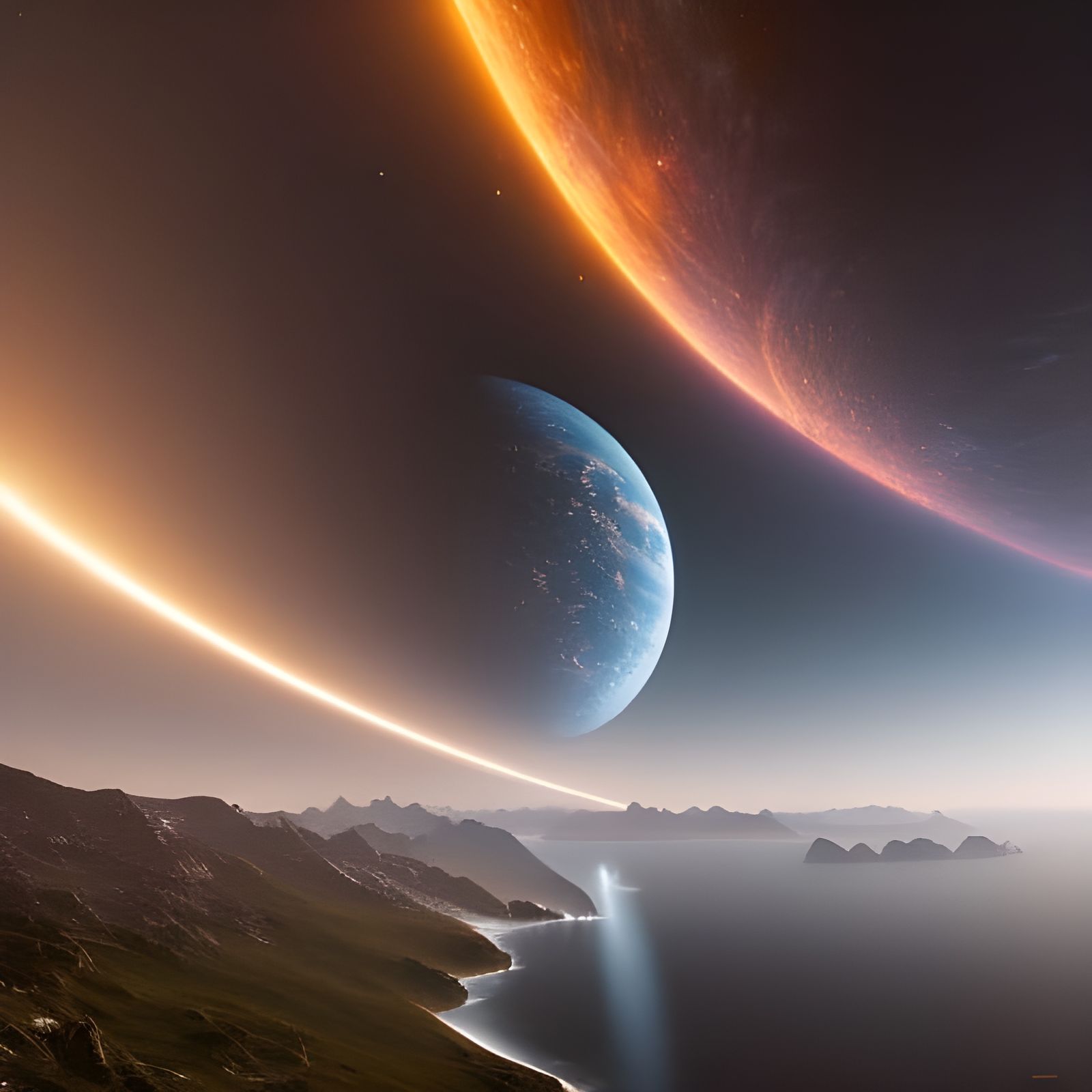 Fantasy Planets from Space  by @Skartworks