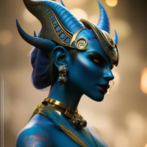 Blue people  by @Leonardo