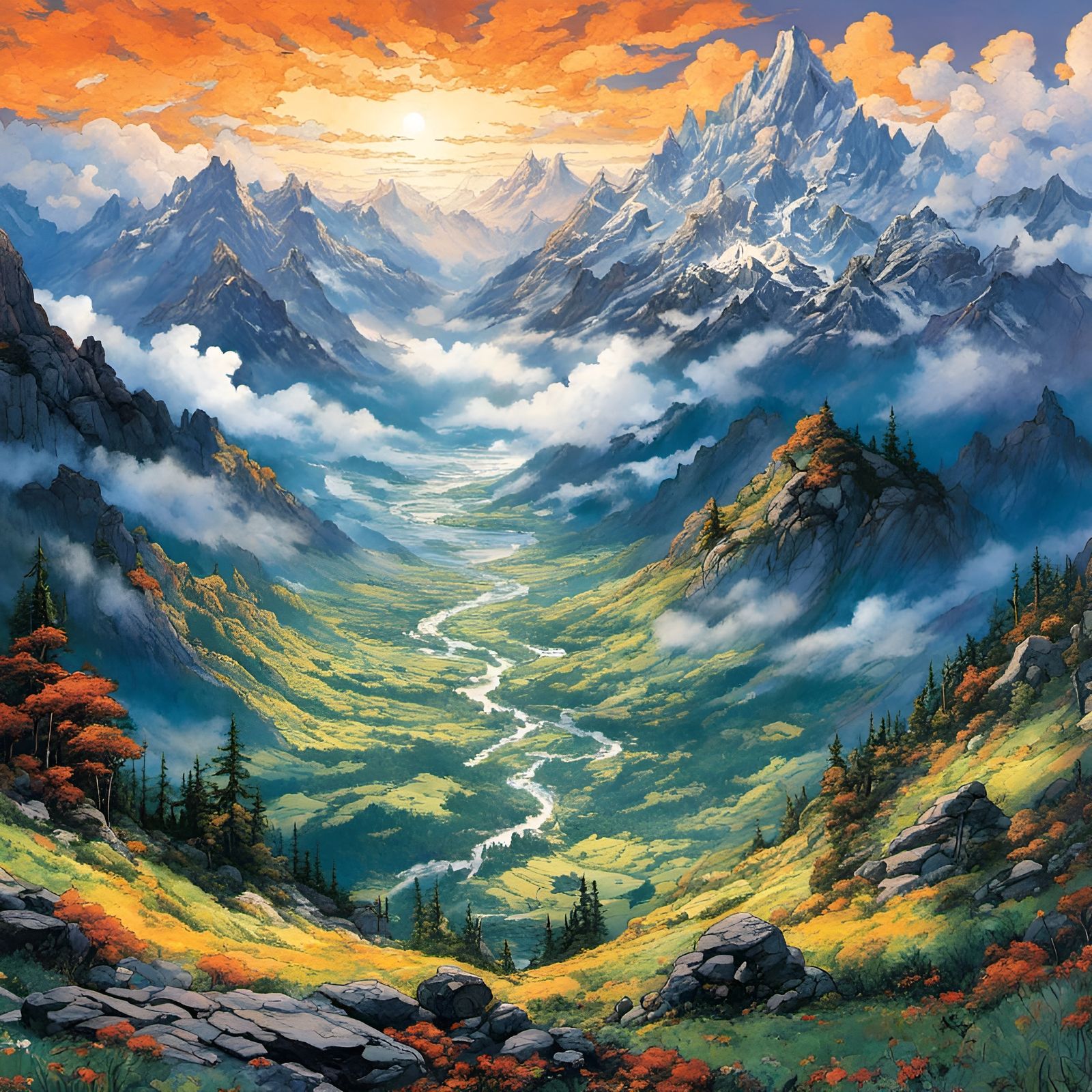 Chasing Sunsets on Silent Slopes  by @Gazelli