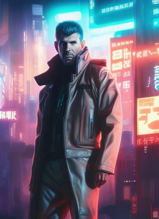 Anime key visuals of Rick Deckard from Blade Runner. - AI Generated ...