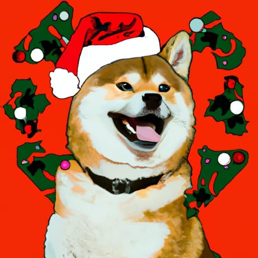 Shiba Inu ️ Christmas AI Generated Artwork NightCafe Creator
