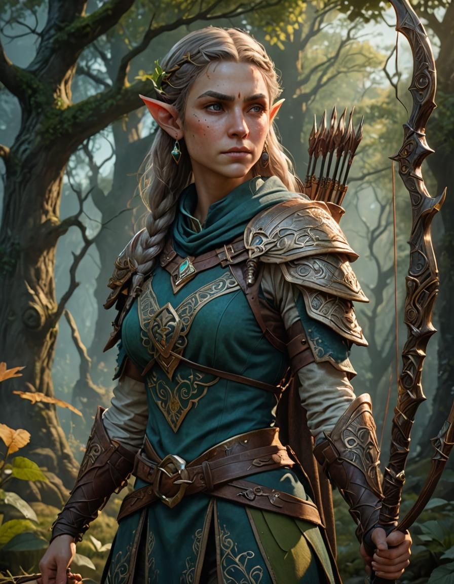 An elf archer  by @Vincent