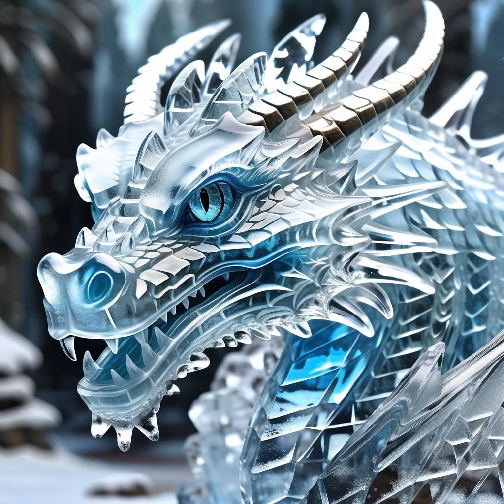 Ice Sculpture Dragon