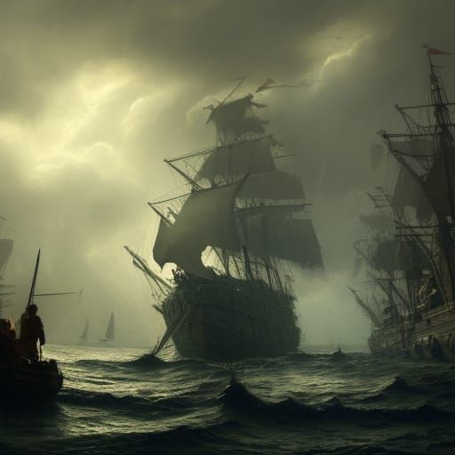 Pirates enter a ship III - AI Generated Artwork - NightCafe Creator