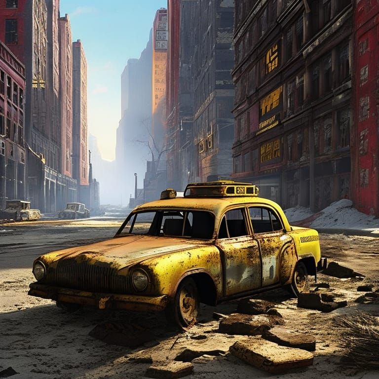 Post-apocalyptic New York city  by @emmecola