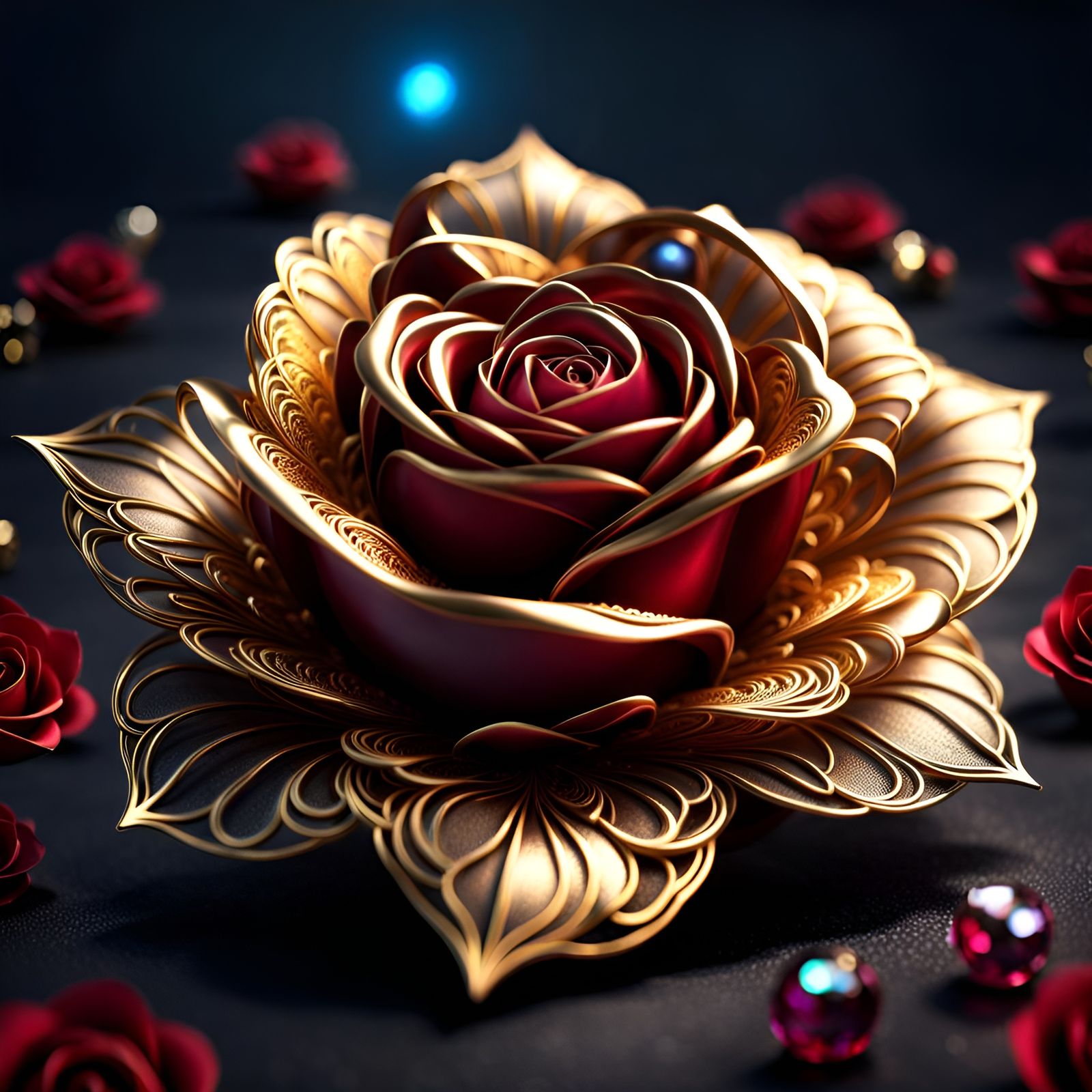 Golden rose  by @Baba Adlenpak