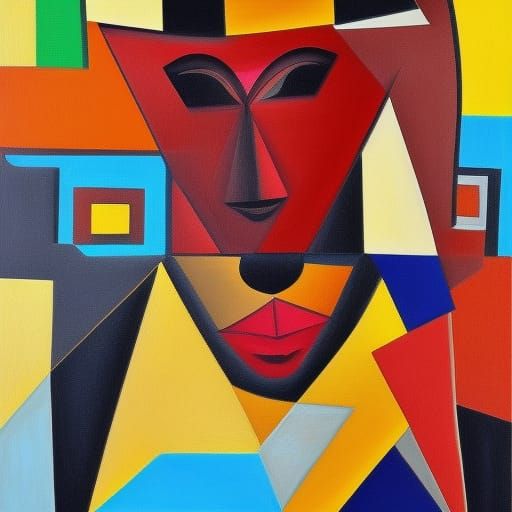 Abstract ethiopian cubism portrait - AI Generated Artwork - NightCafe ...