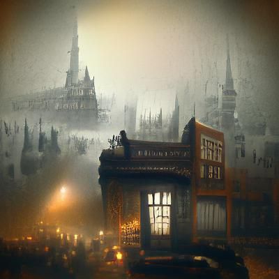 Foggy Victorian city | Painting, Oil on Canvas, Concept Art, Featured ...