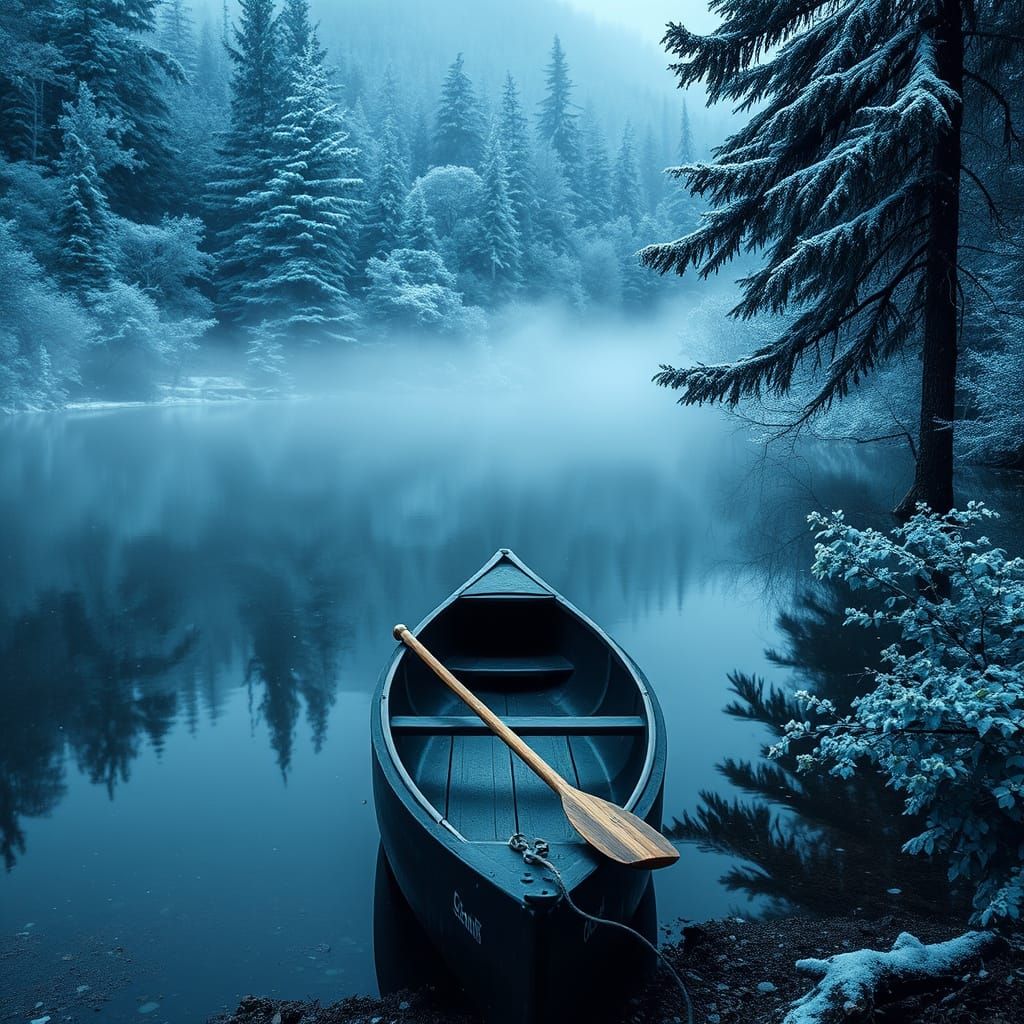 Black canoe