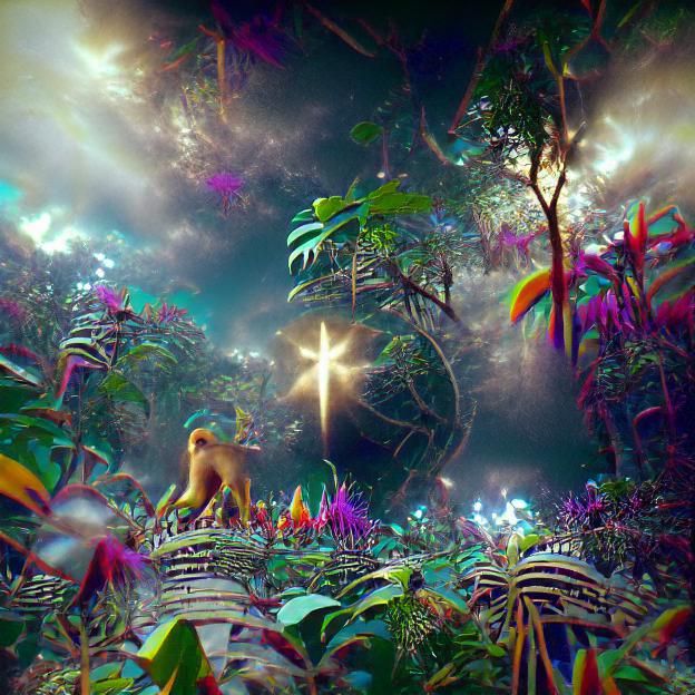 Celestial Kingdom in the Jungle - AI Generated Artwork - NightCafe Creator