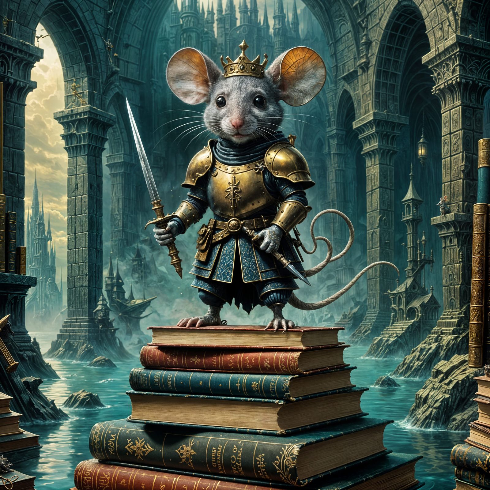 brave mouse knight   by @Spyder Webb