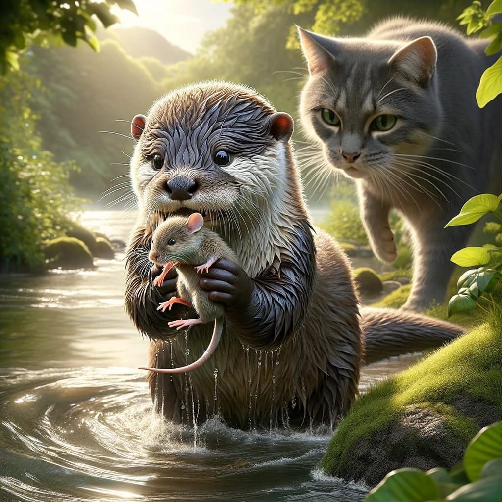 baby otter to the rescue