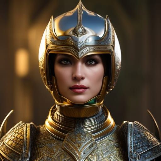 New female armor helmet 6 AI Generated Artwork NightCafe Creator